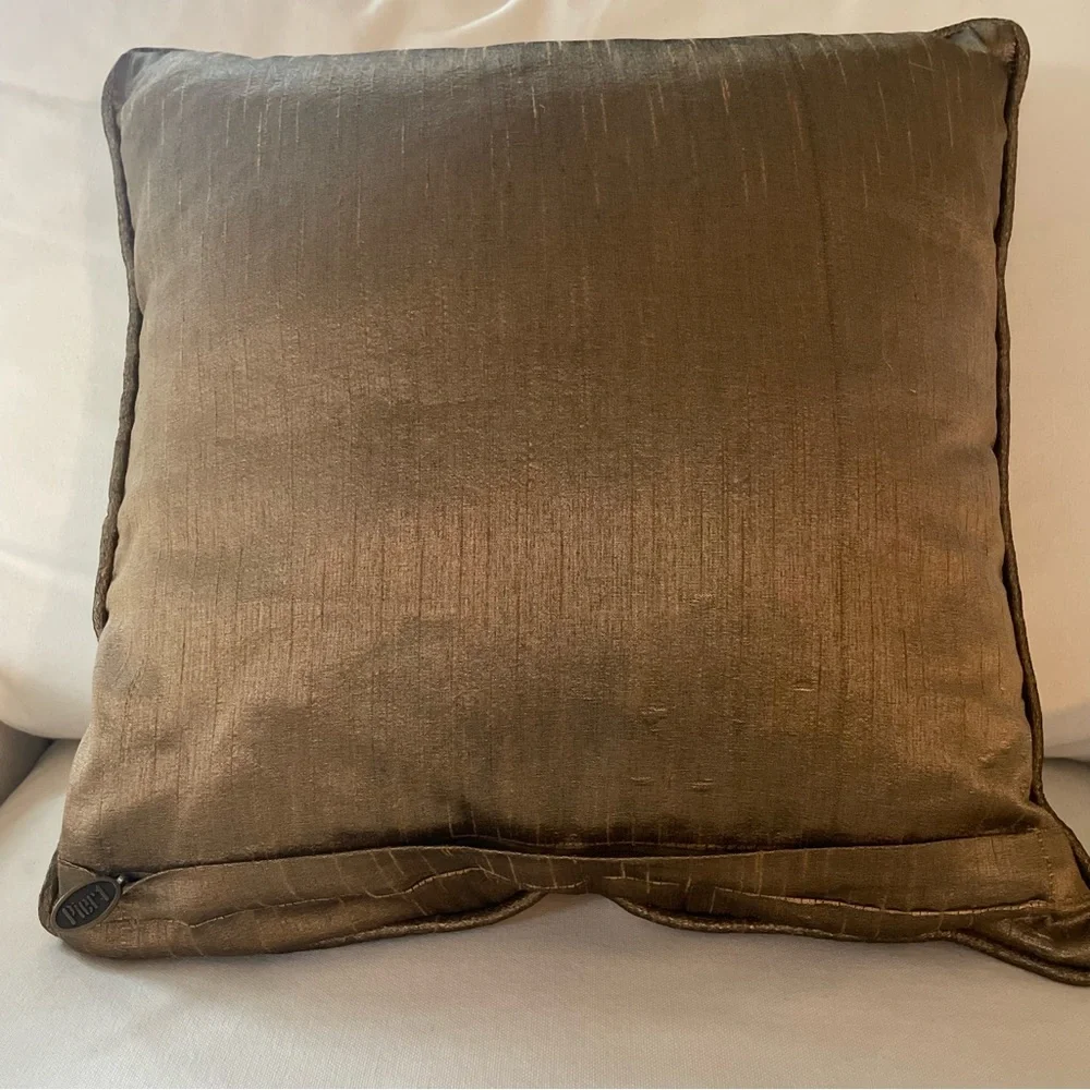 Pier 1 Imports Plaid Beaded Christmas Pillow